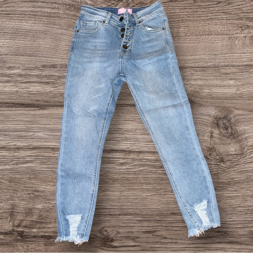 Light Blue Distressed Women's Jeans